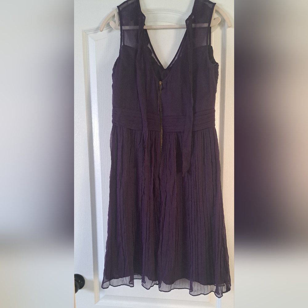 Purple Chiffon Dress Size 8